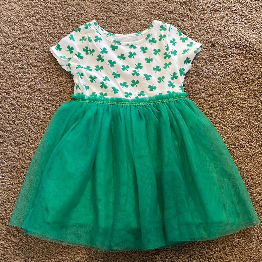 Like New! Size 3T Toddler Girl Cat & Jack St. Patrick’s Shamrock Dress